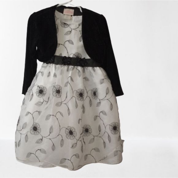 Holiday Toddler Dress w/ Bolero - Picture 3 of 4